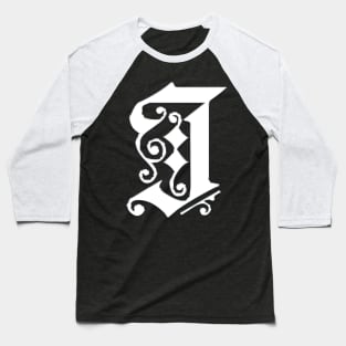 Silver Letter J Baseball T-Shirt